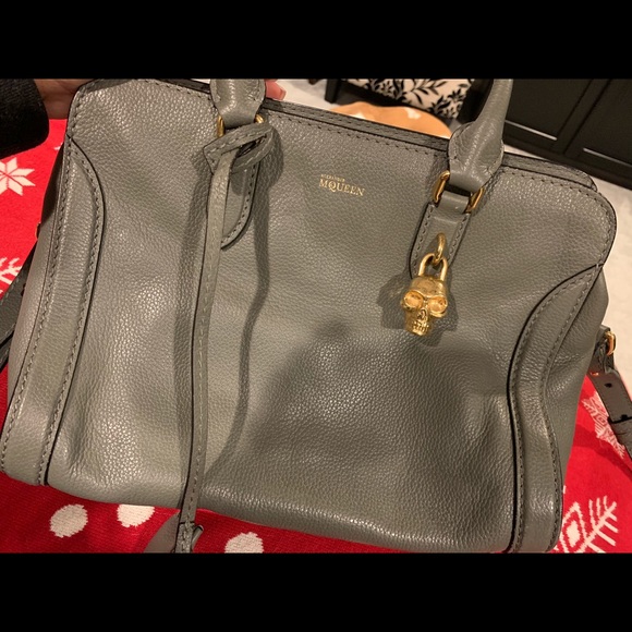 ALEXANDER MCQUEEN Grey and Gold Bag - Picture 1 of 8